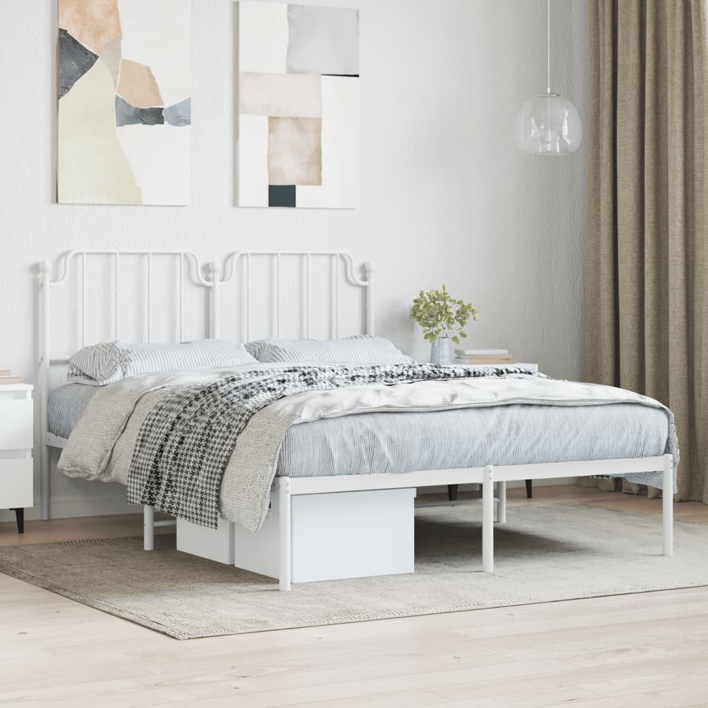 Metal Bed Frame With Headboard And Footboard 