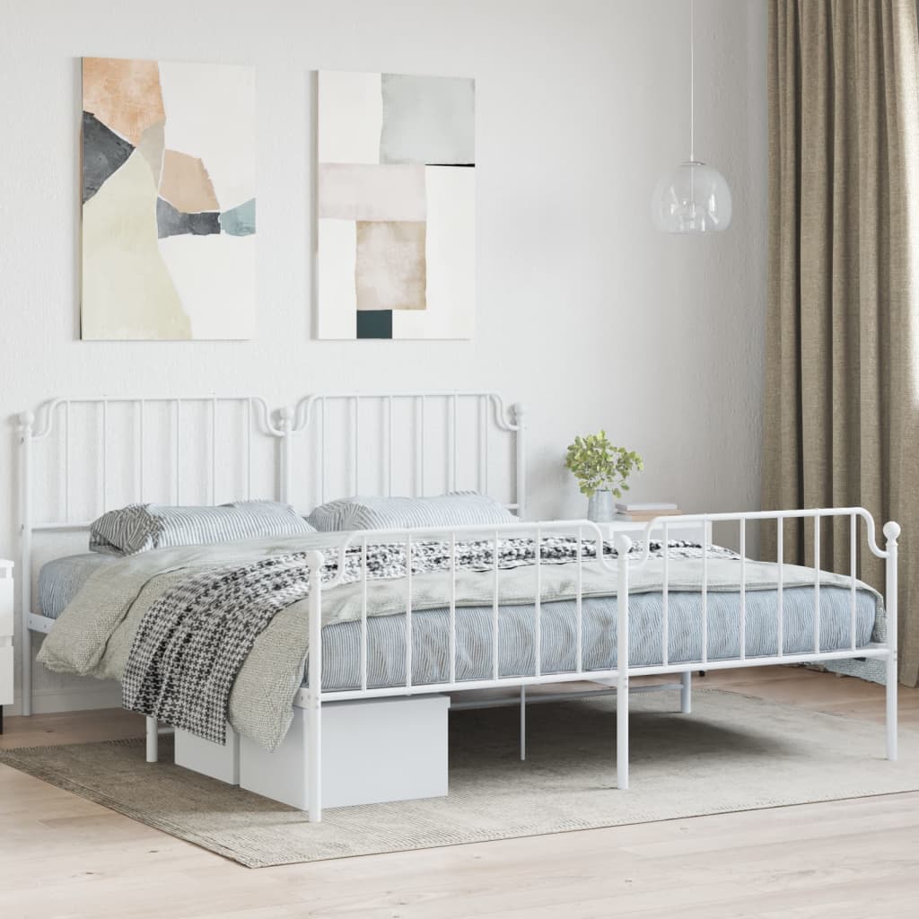 Metal Bed Frame With Headboard And Footboard 