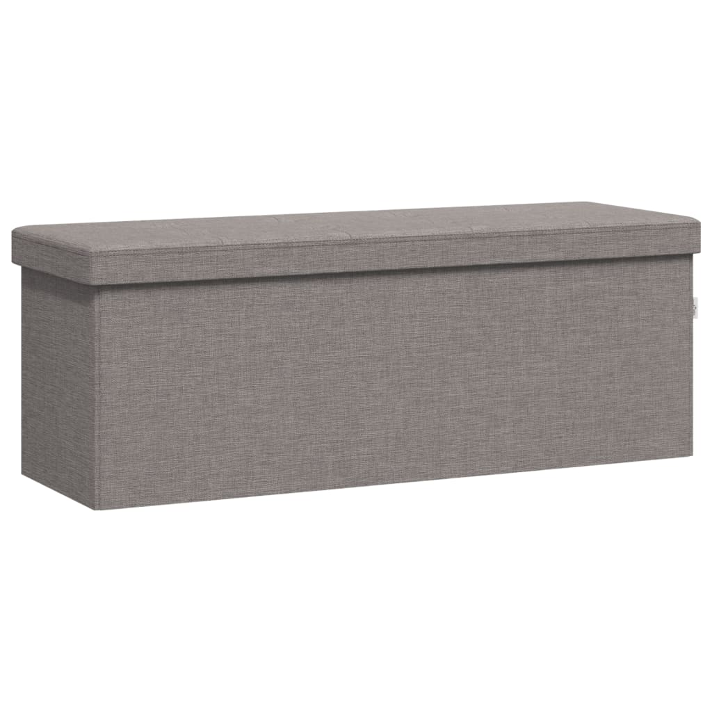 Storage Bench Foldable Faux Linen