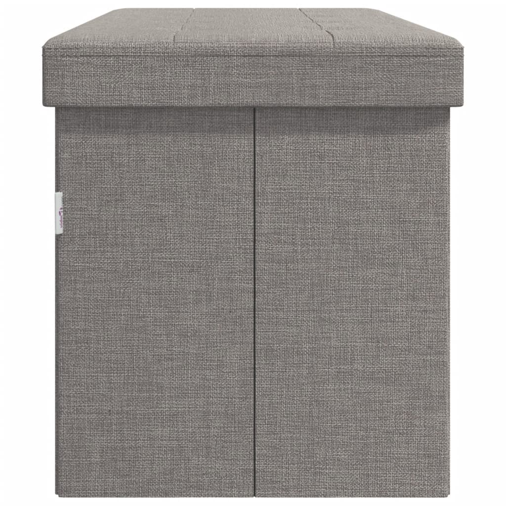 Storage Bench Foldable Faux Linen