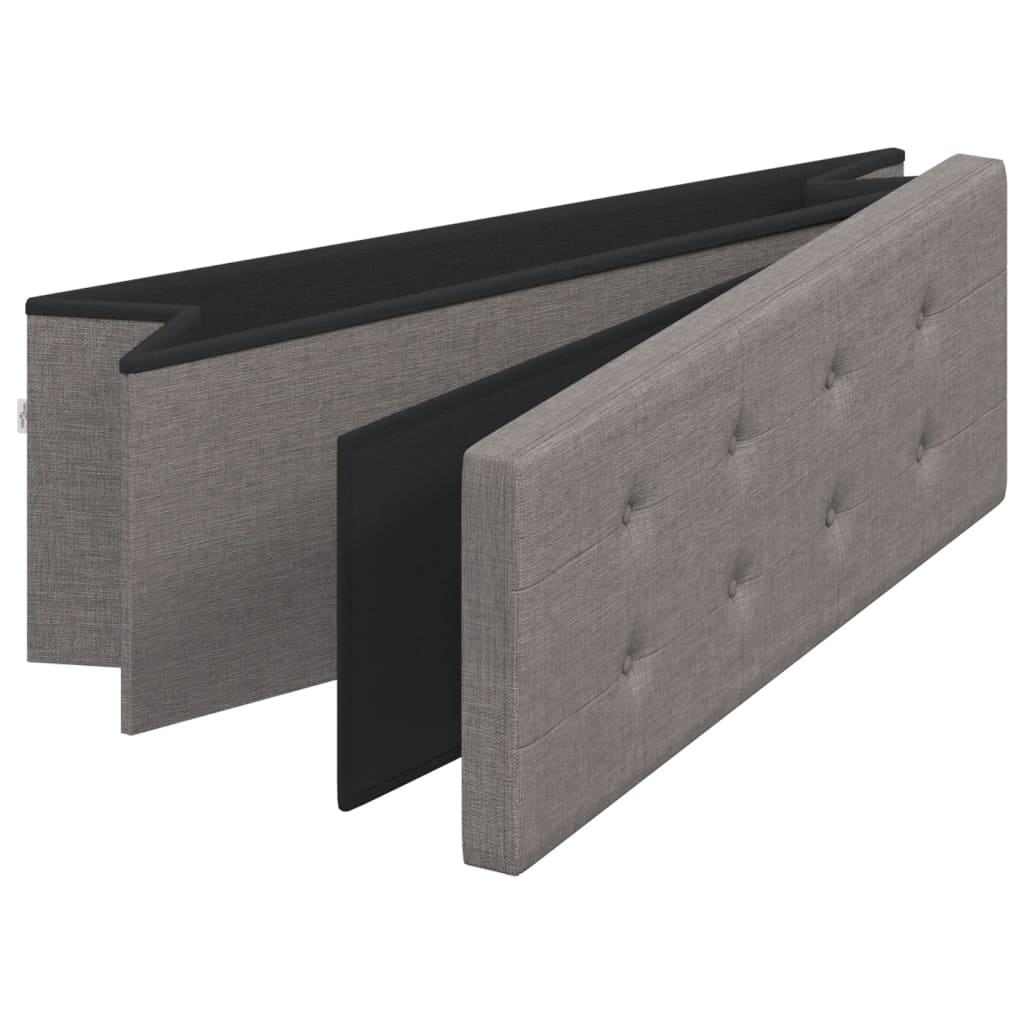 Storage Bench Foldable Faux Linen