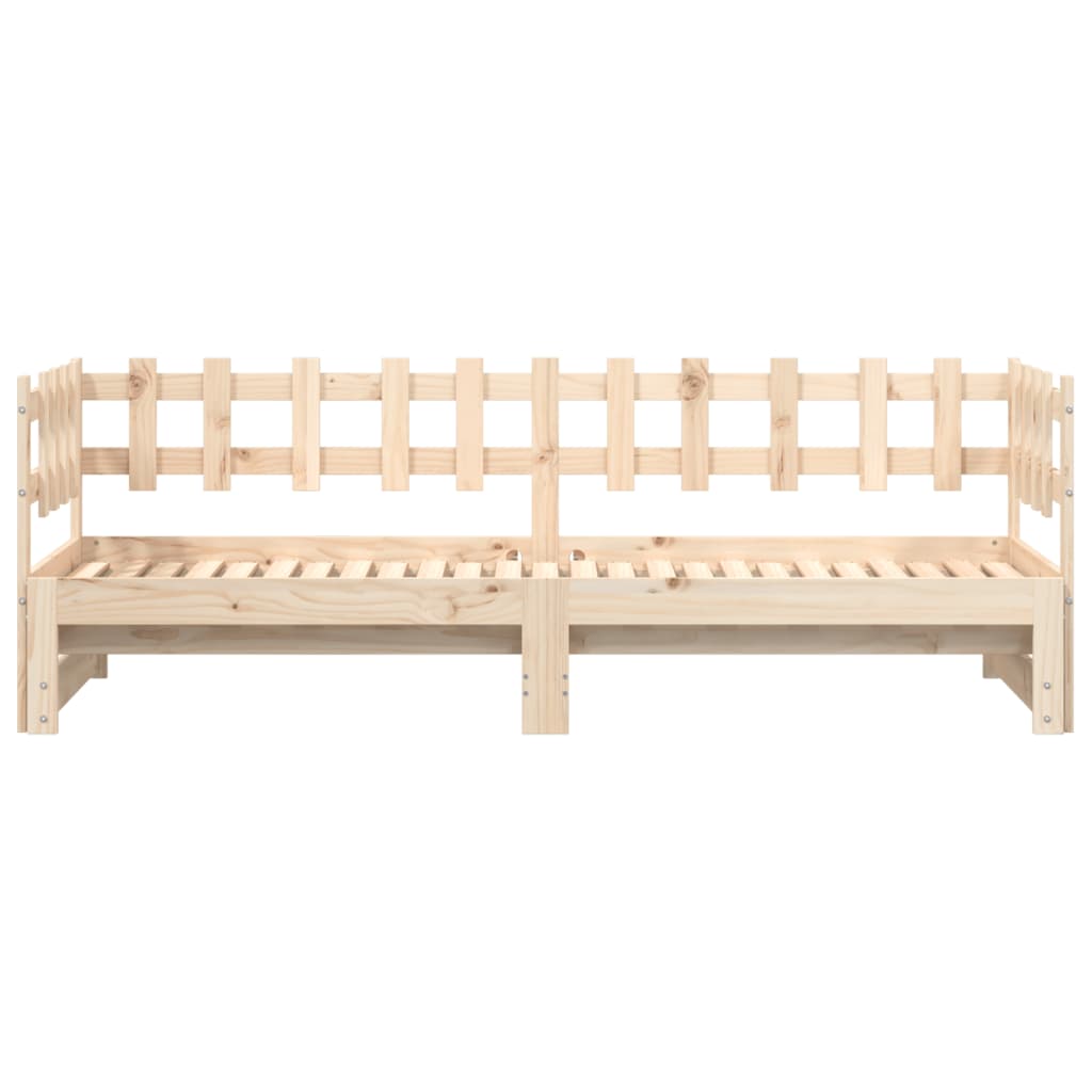 Pull-Out Day Bed 2X(92X187) Cm Single Size Solid Wood Pine