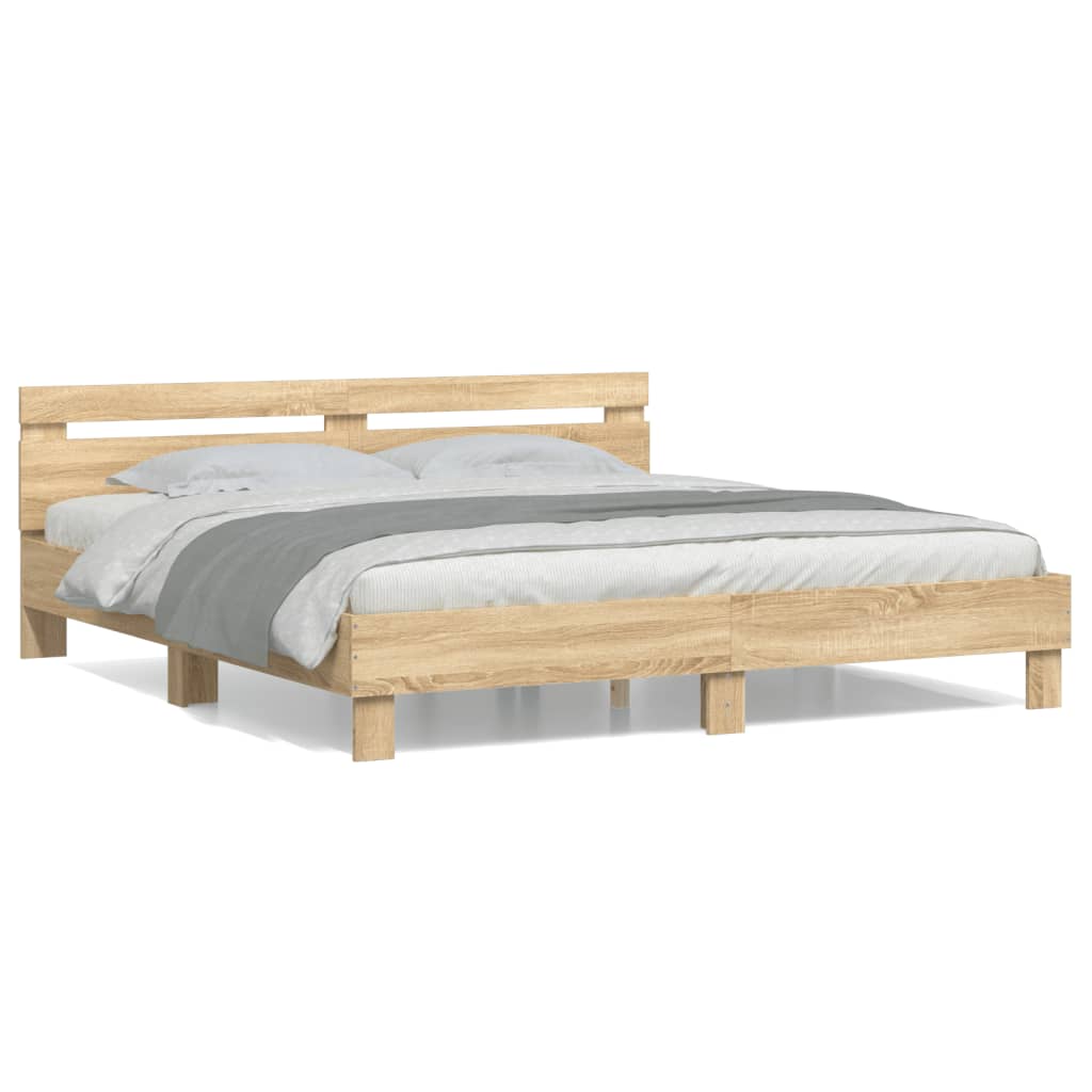 Bed Frame With Headboard Engineered Wood