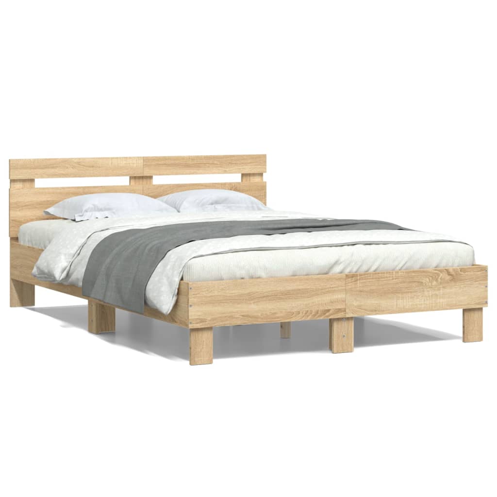 Bed Frame With Headboard Engineered Wood