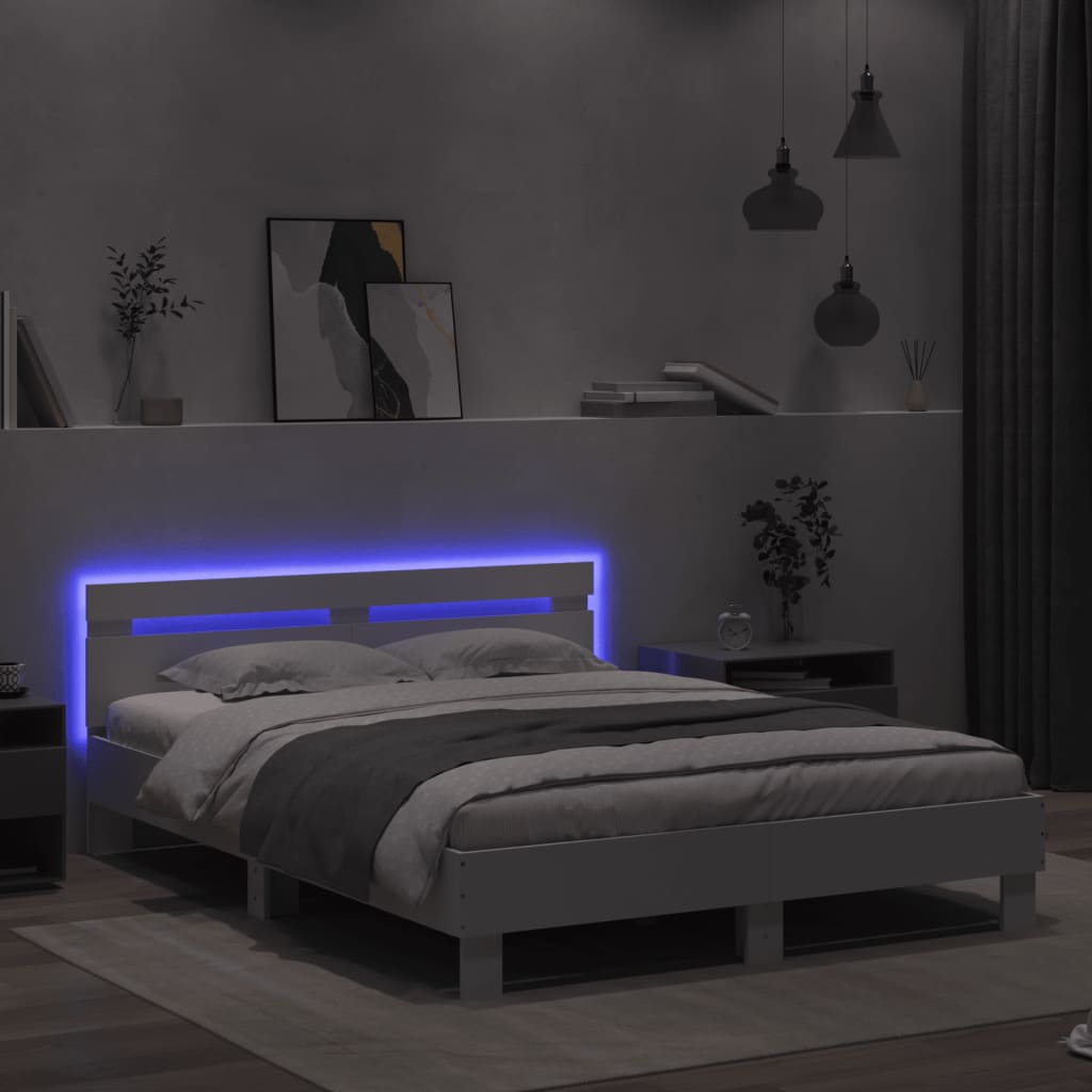 Bed Frame With Headboard And Led