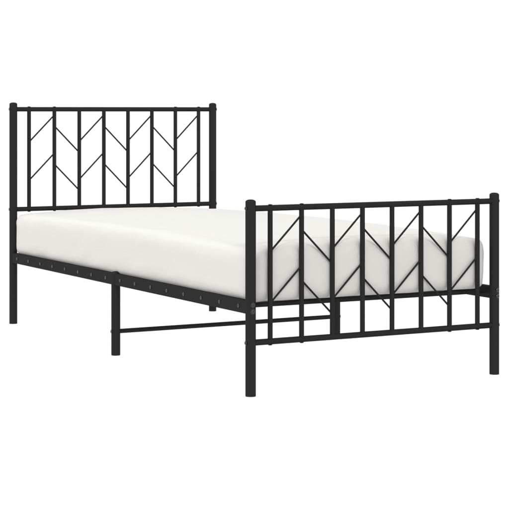 Metal Bed Frame With Headboard And Footboard 