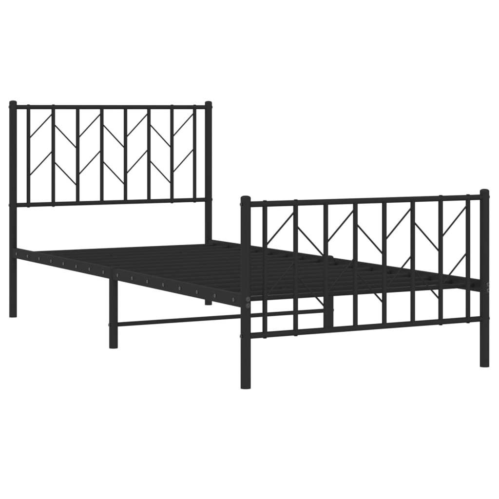 Metal Bed Frame With Headboard And Footboard 