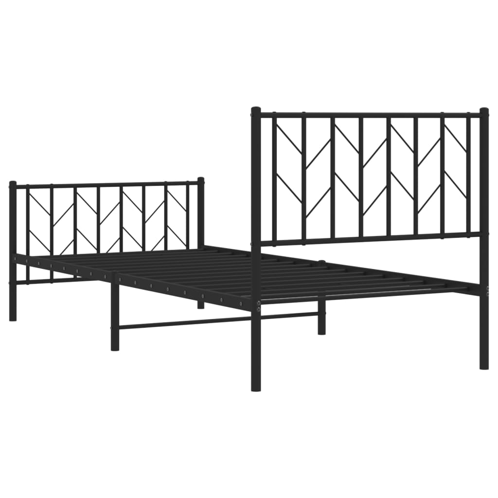 Metal Bed Frame With Headboard And Footboard 