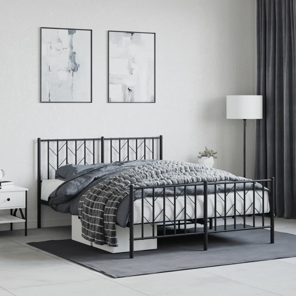 Metal Bed Frame With Headboard And Footboard 