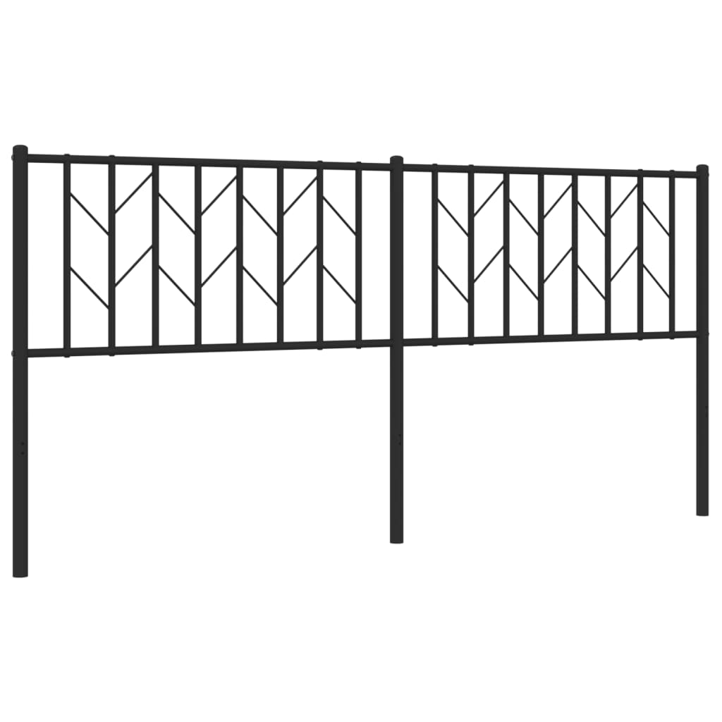 Metal Headboard Black 183 cm