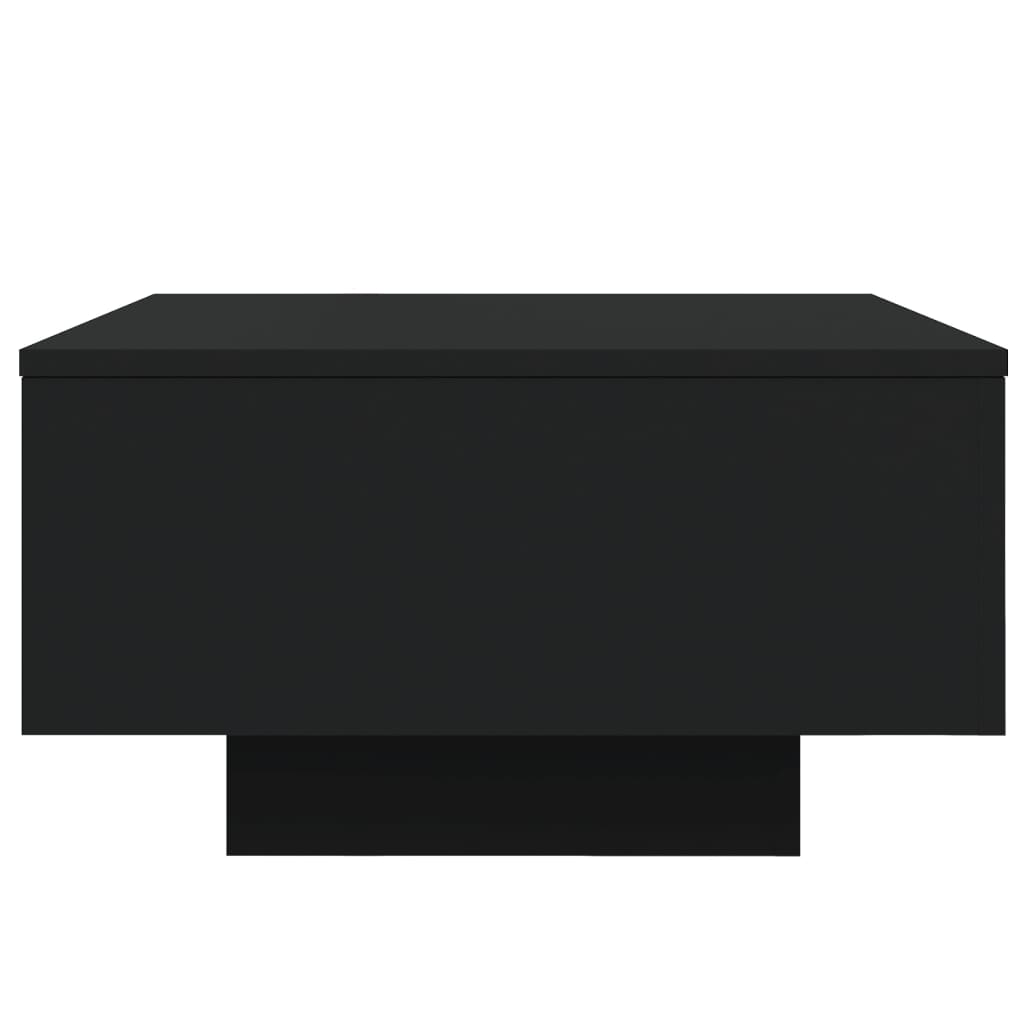 Coffee Table with LED Lights Black 55x55x31 cm