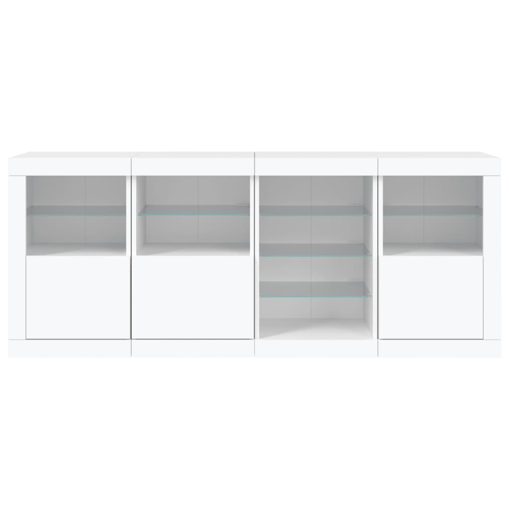 Sideboard with LED Lights White 164x37x67 cm