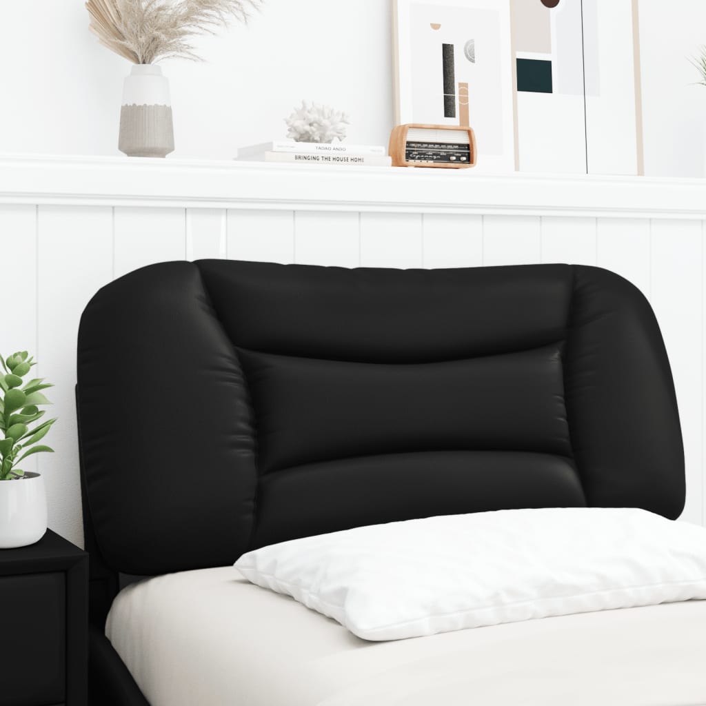 Headboard Cushion Black 90 cm Faux Leather