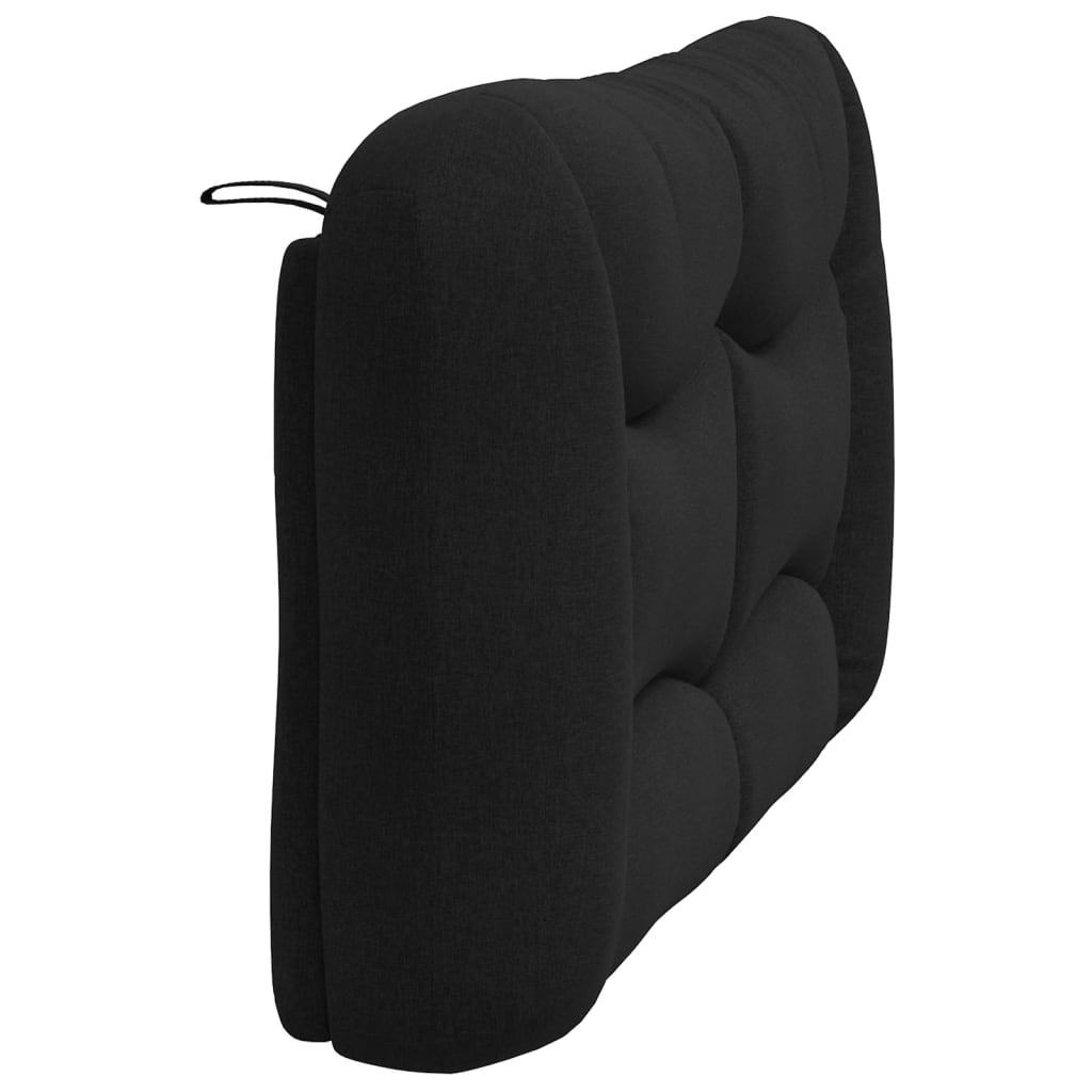 Headboard Cushion Black 137 cm Fabric