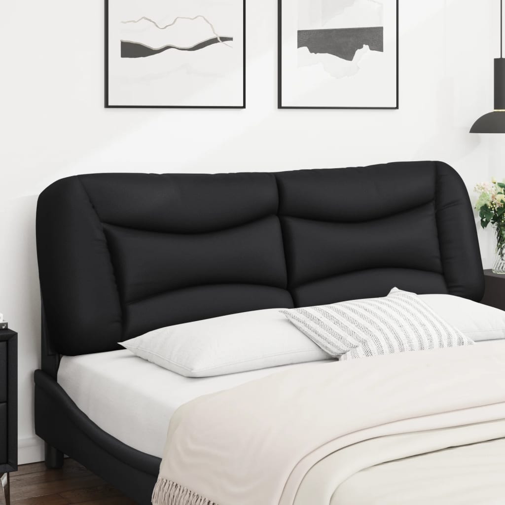 Headboard Cushion Black 152 cm Faux Leather