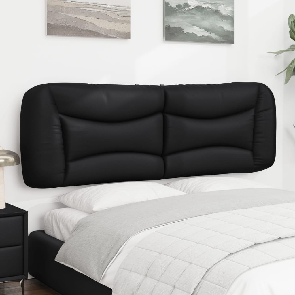 Headboard Cushion Black 152 cm Faux Leather