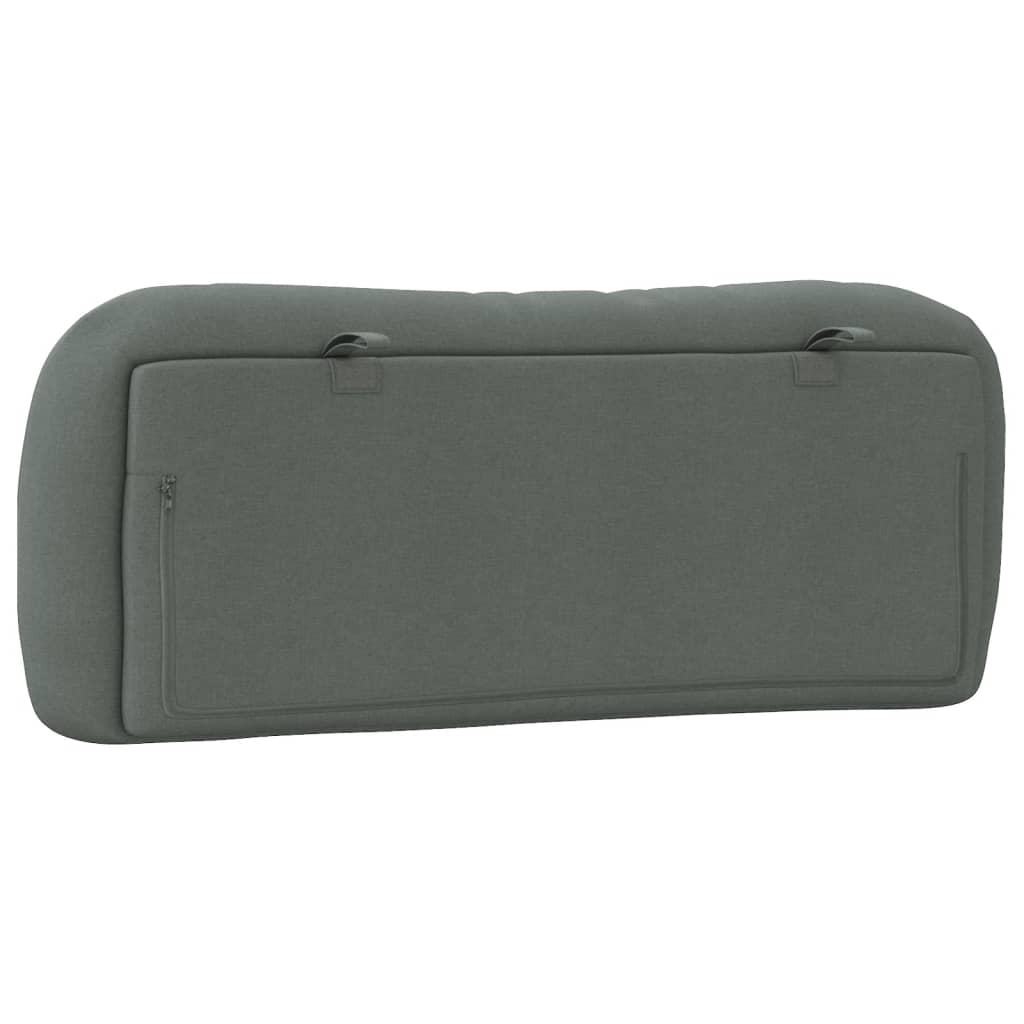 Headboard Cushion Dark Grey 107 cm Fabric