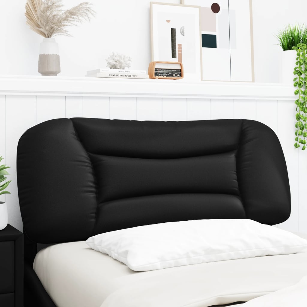 Headboard Cushion Black 107 cm Faux Leather