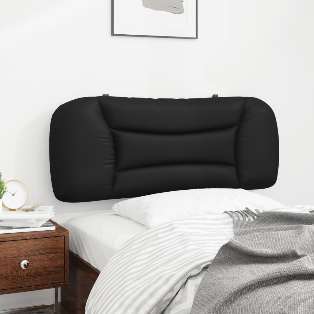 Headboard Cushion Black 107 cm Faux Leather