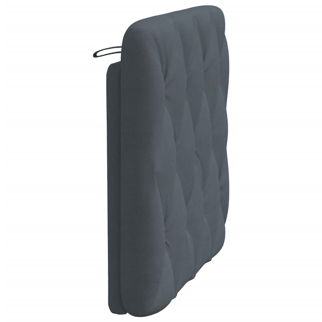 Headboard Cushion Dark Grey 90 cm Velvet