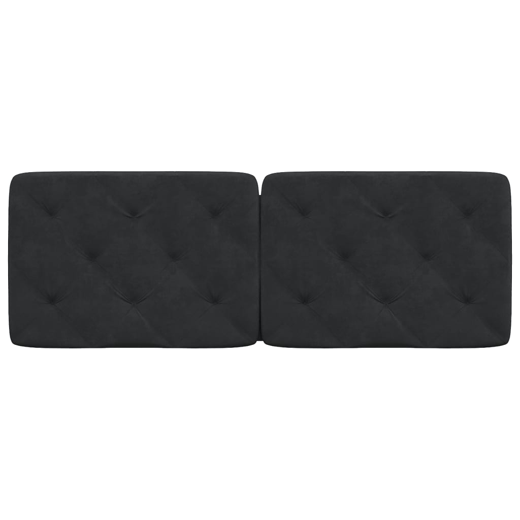 Headboard Cushion Black 137 cm Velvet