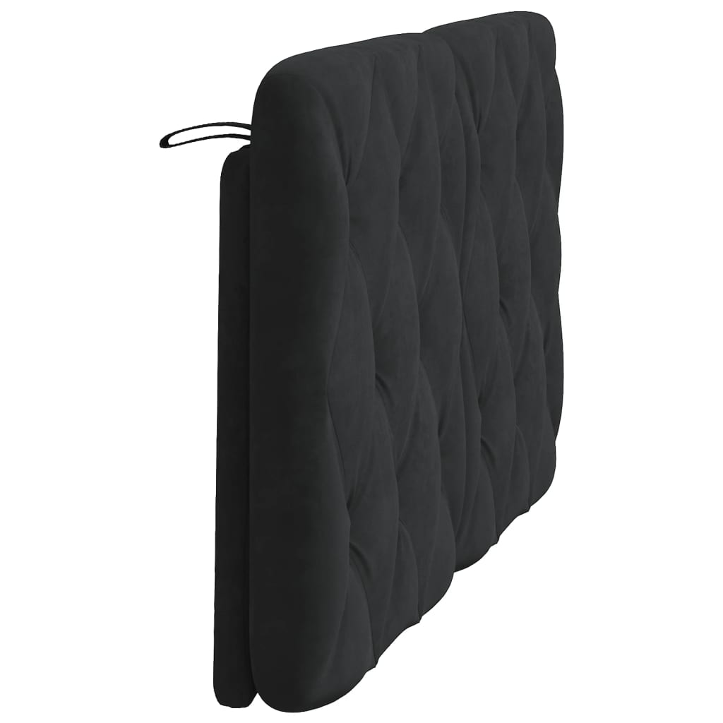 Headboard Cushion Black 137 cm Velvet