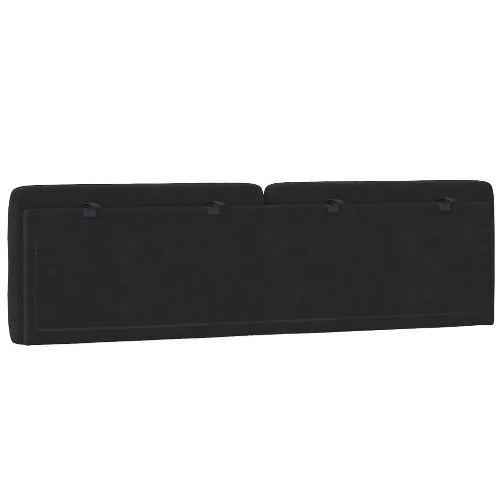 Headboard Cushion Black 180 cm Velvet