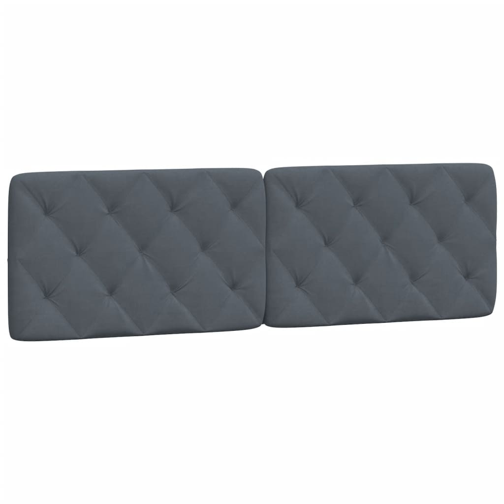 Headboard Cushion Dark Grey 152 cm Velvet