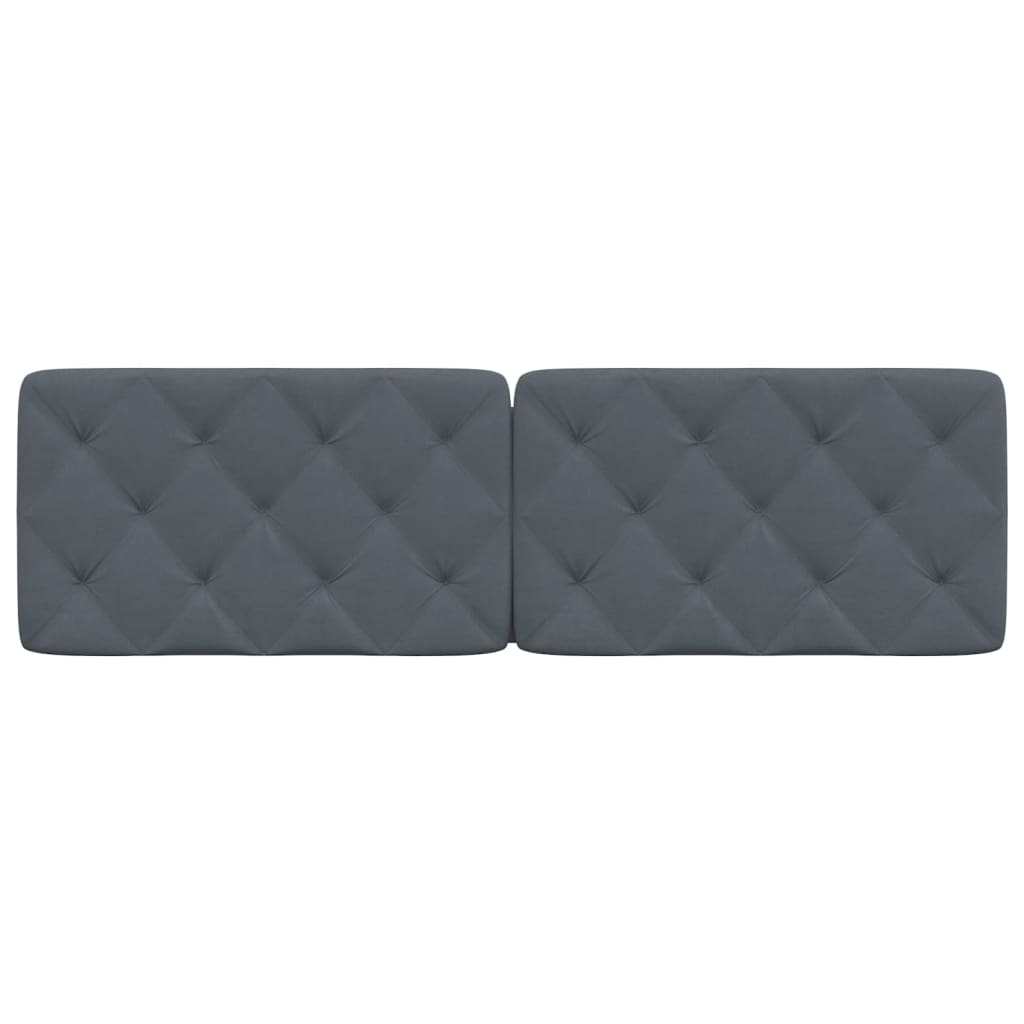 Headboard Cushion Dark Grey 152 cm Velvet