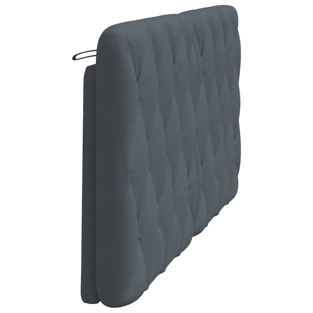 Headboard Cushion Dark Grey 152 cm Velvet