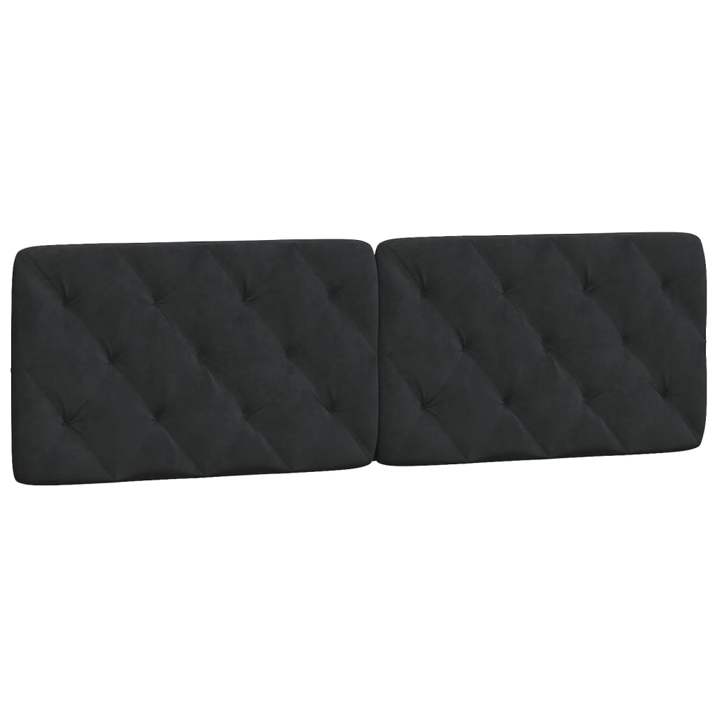 Headboard Cushion Black 152 cm Velvet