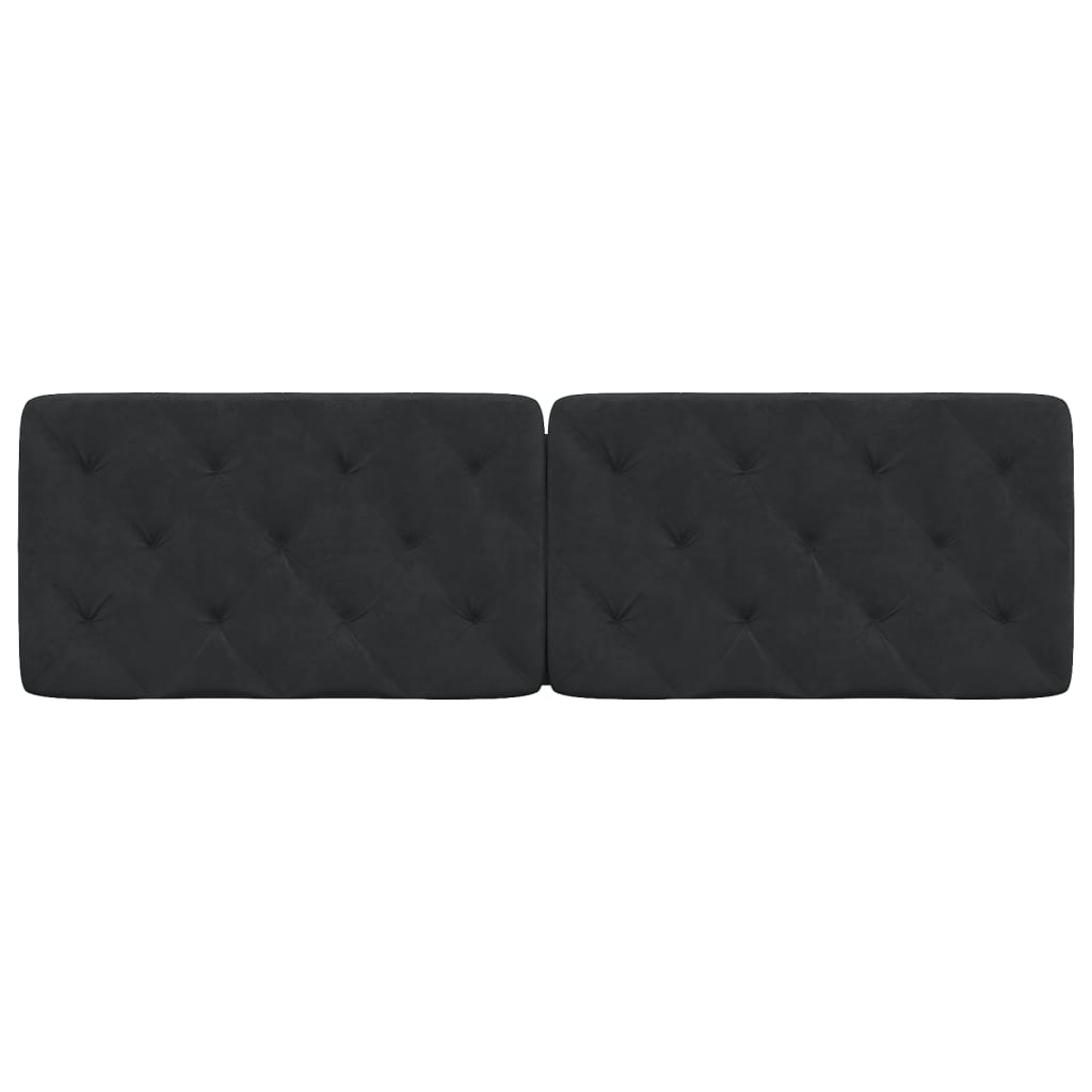 Headboard Cushion Black 152 cm Velvet