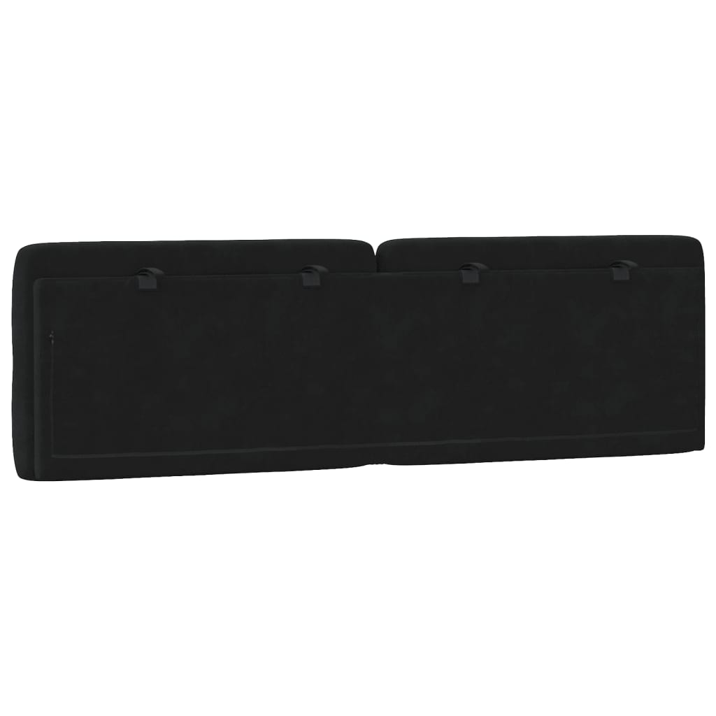 Headboard Cushion Black 152 cm Velvet