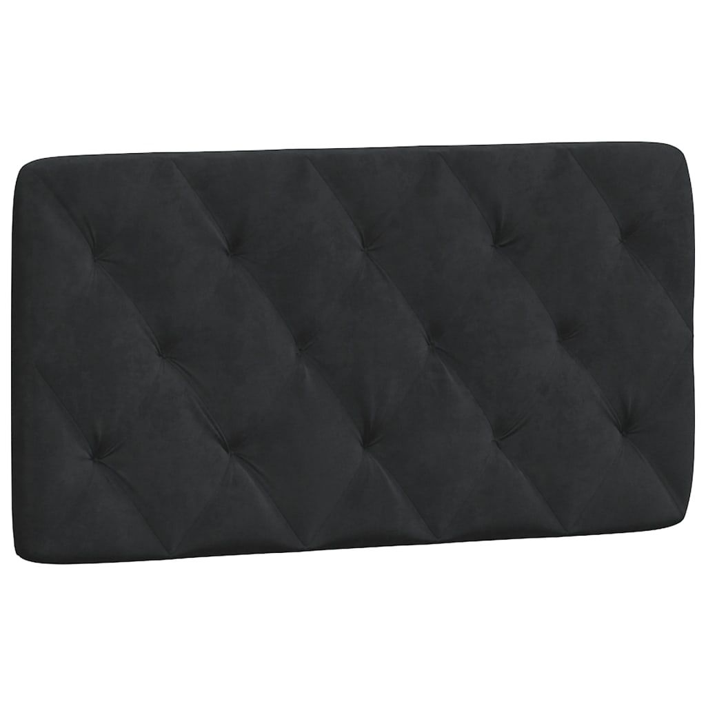 Headboard Cushion Black 107 cm Velvet