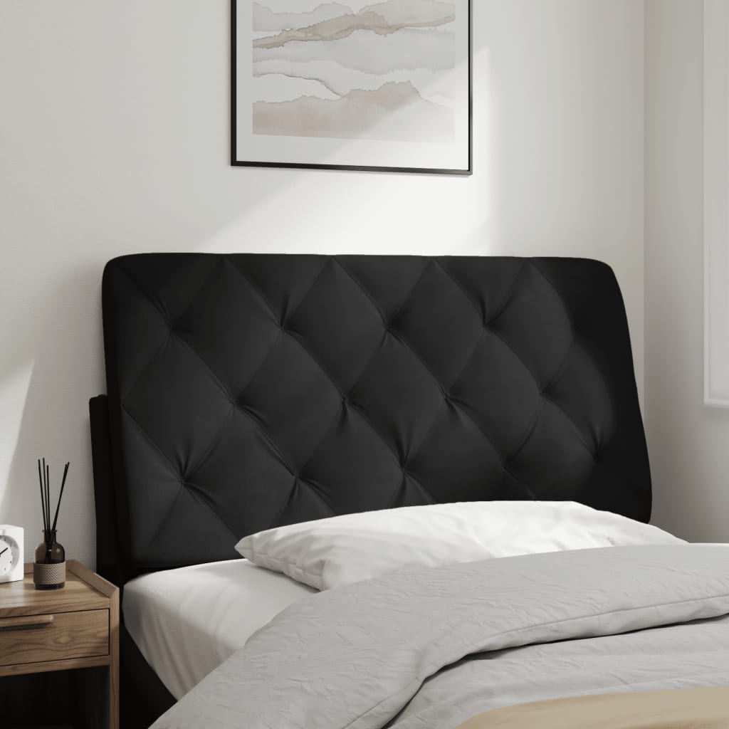 Headboard Cushion Black 107 cm Velvet