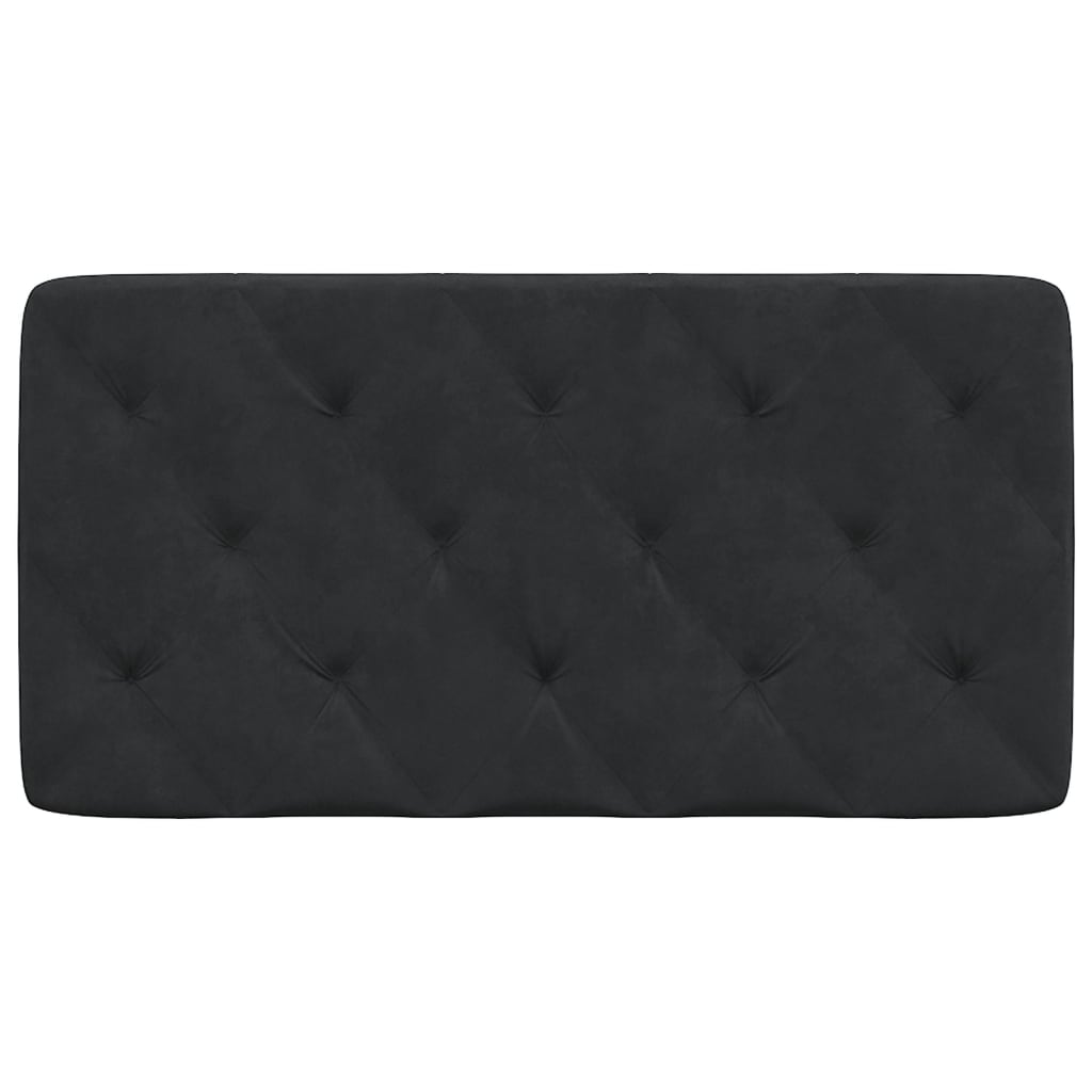 Headboard Cushion Black 107 cm Velvet