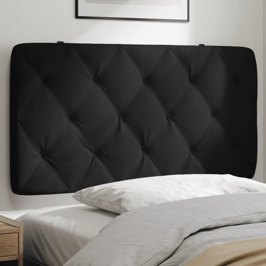 Headboard Cushion Black 107 cm Velvet