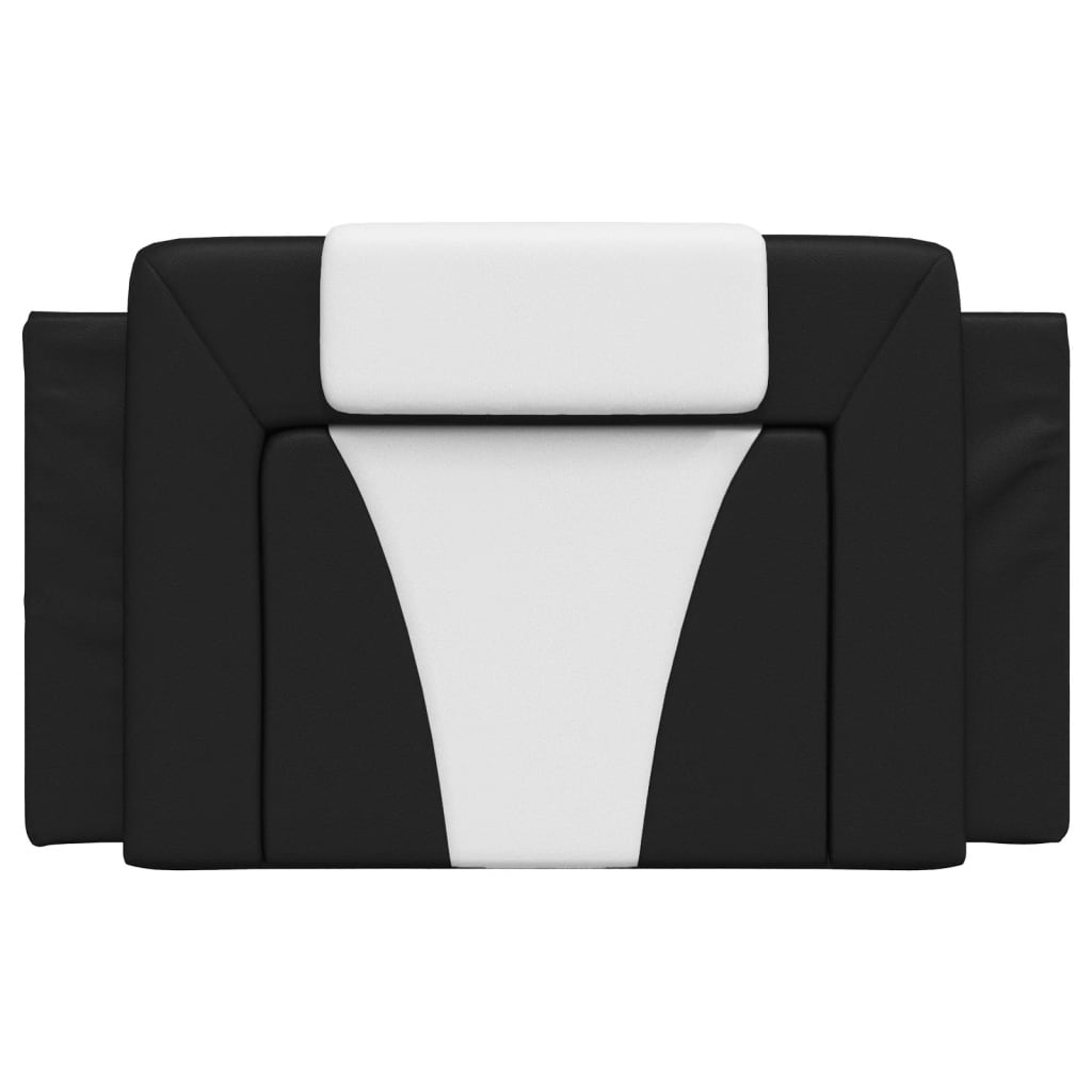 Headboard Cushion Black and White 90 cm Faux Leather