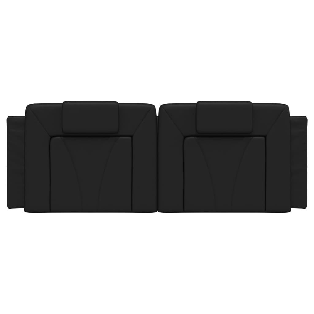 Headboard Cushion Black 137 cm Faux Leather