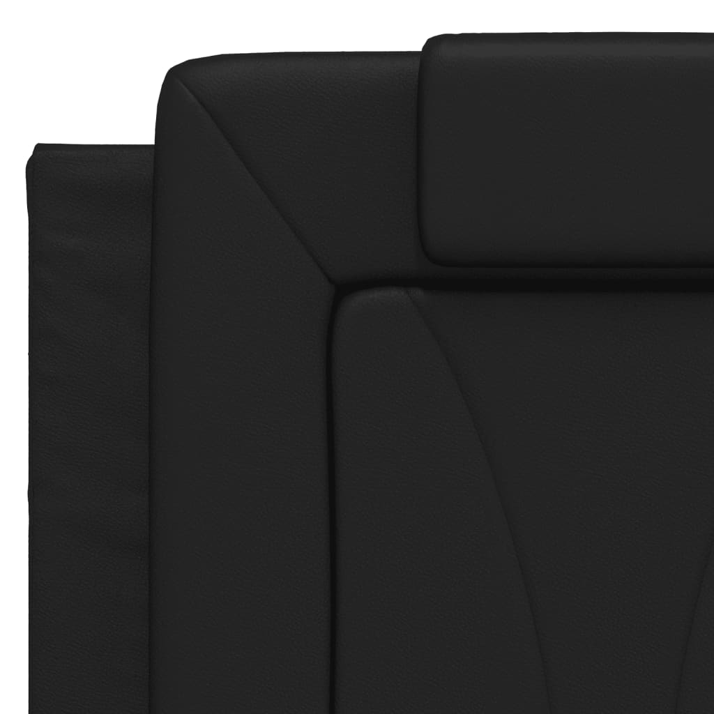 Headboard Cushion Black 137 cm Faux Leather