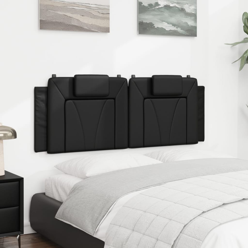 Headboard Cushion Black 152 cm Faux Leather