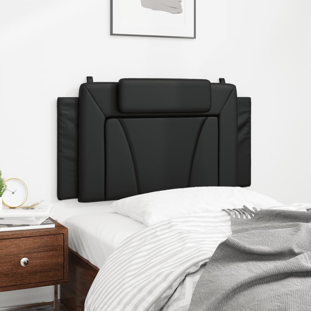 Headboard Cushion Black 107 cm Faux Leather