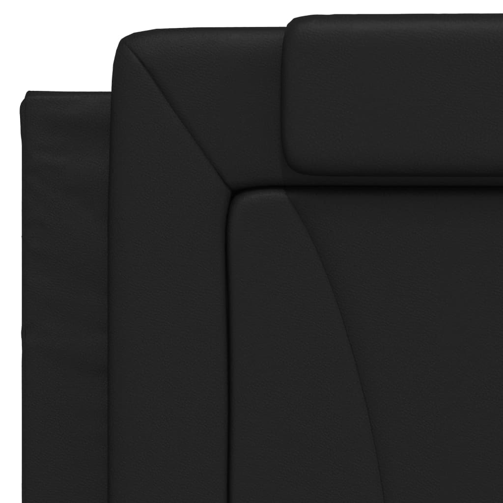 Headboard Cushion Black 107 cm Faux Leather