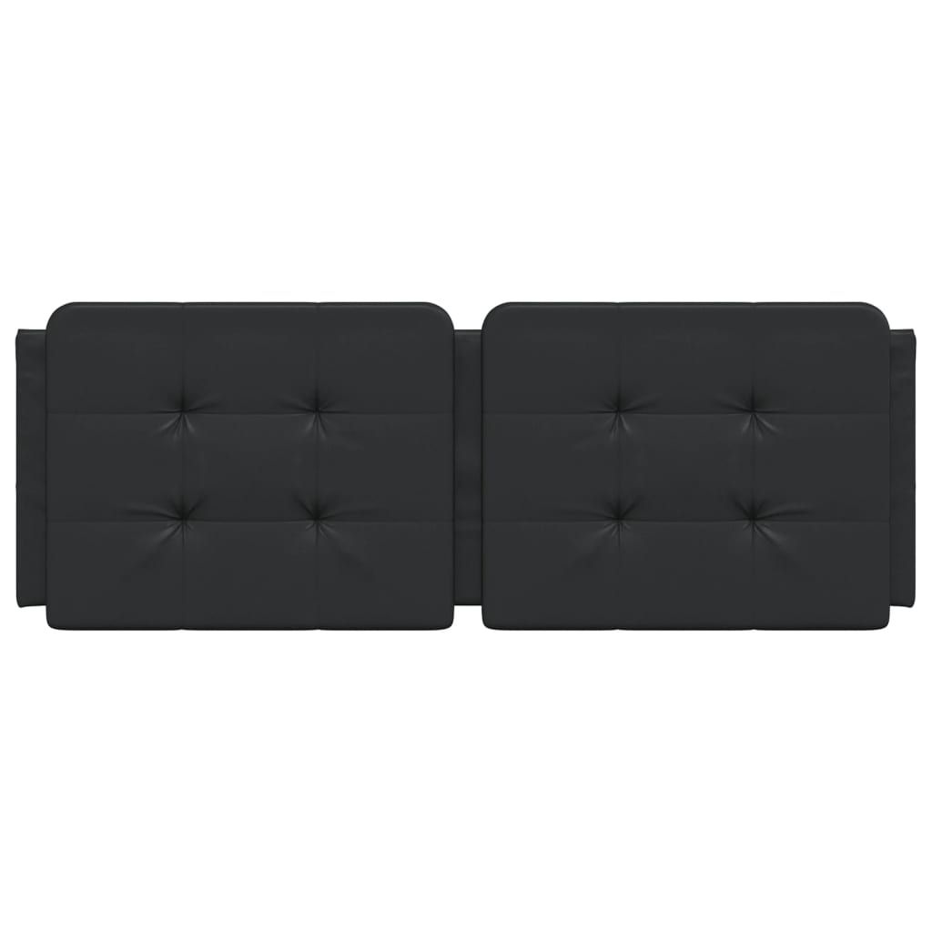 Headboard Cushion Black 137 cm Faux Leather