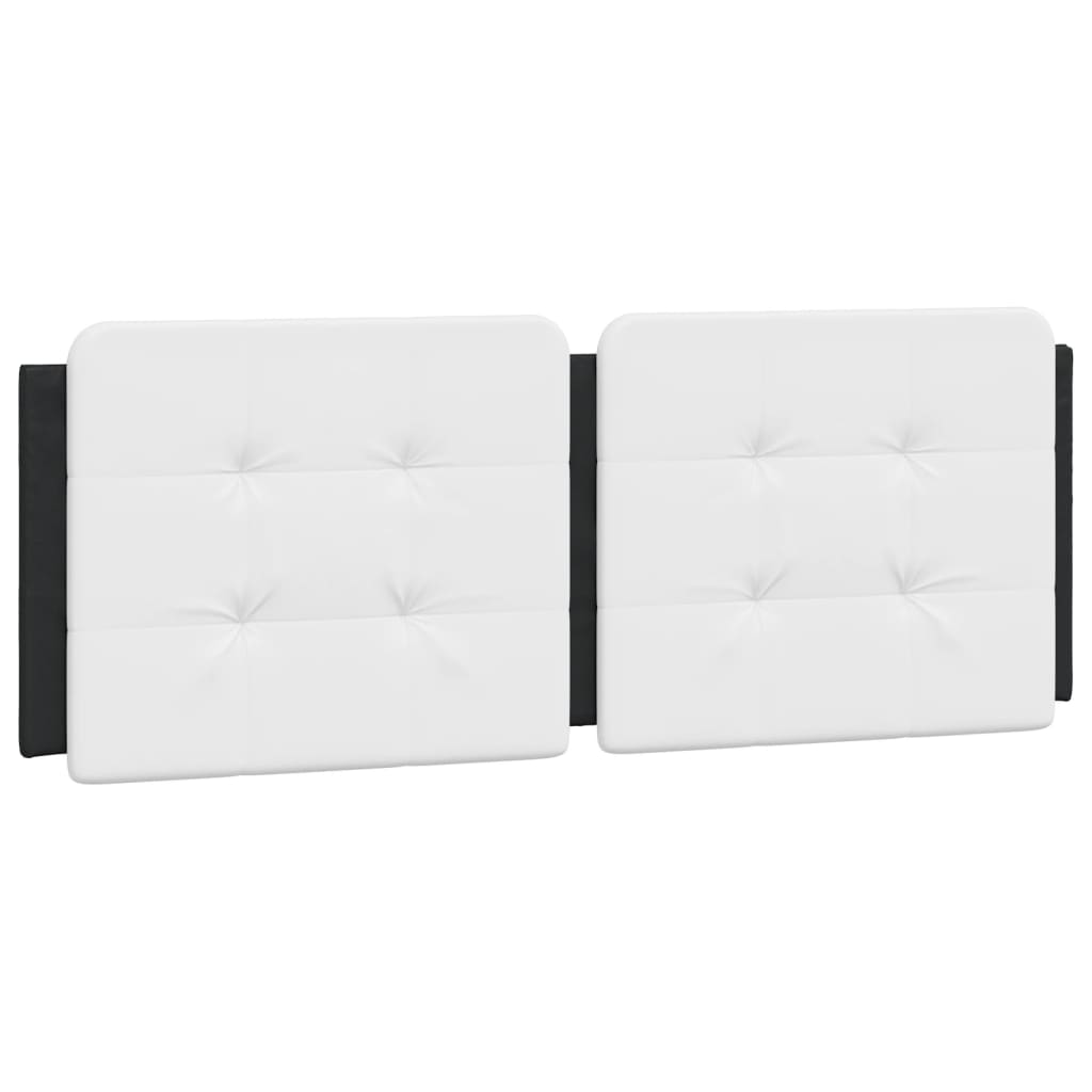 Headboard Cushion White and Black 137 cm Faux Leather