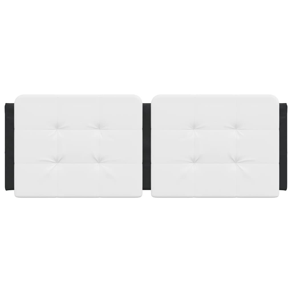 Headboard Cushion White and Black 137 cm Faux Leather