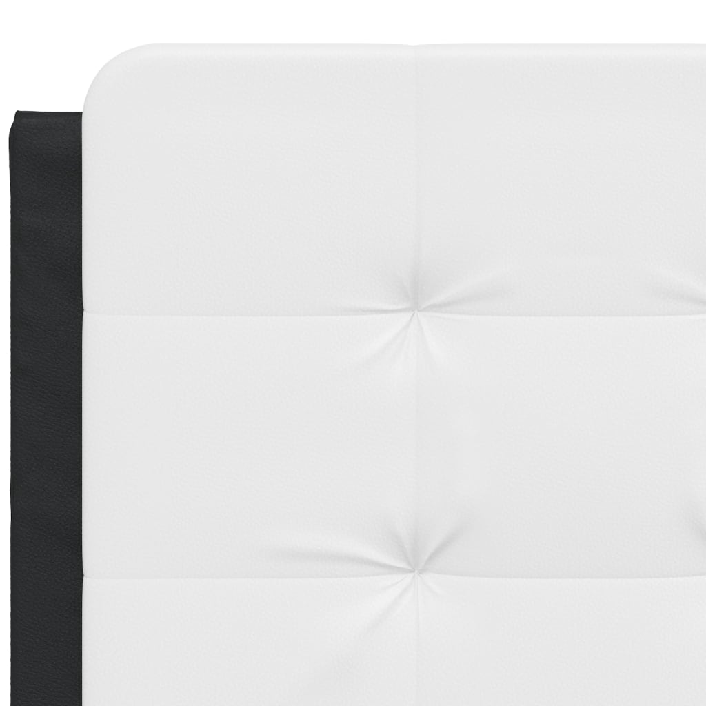 Headboard Cushion White and Black 137 cm Faux Leather