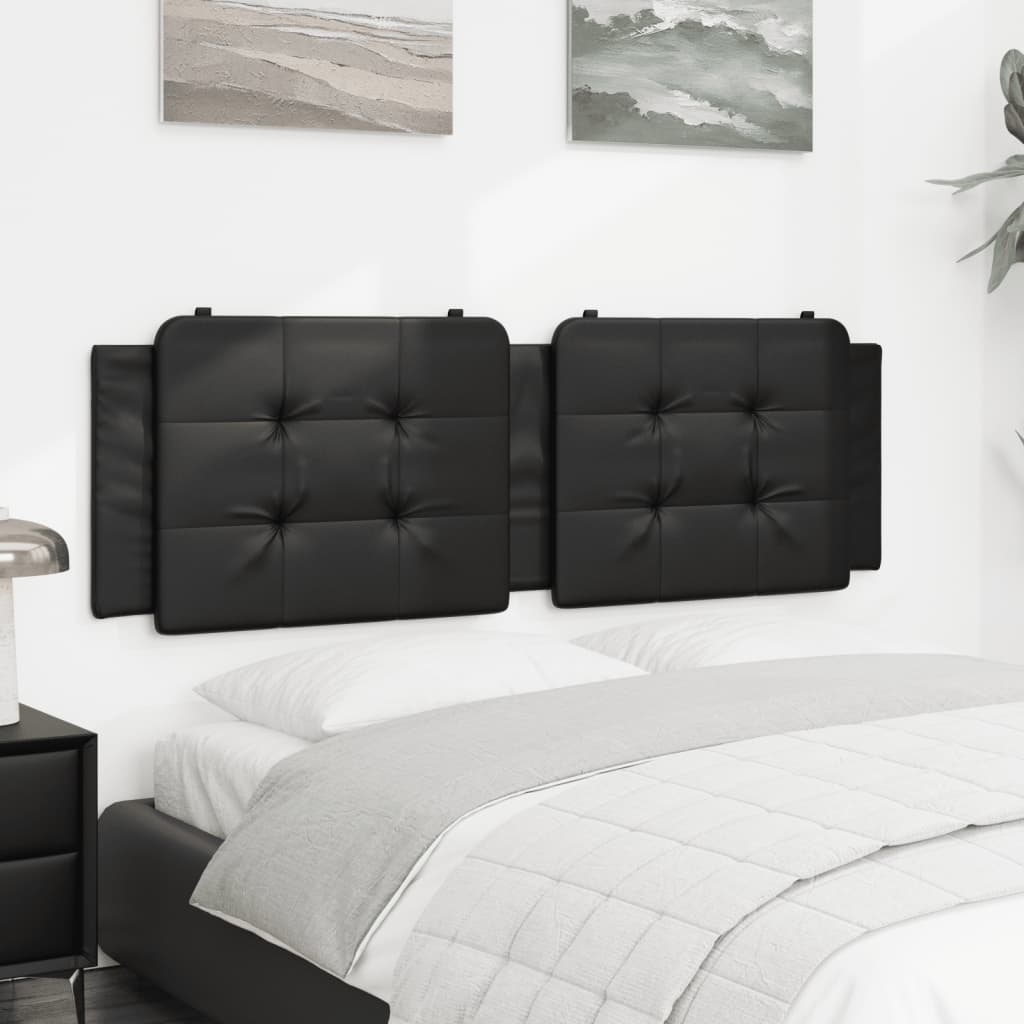 Headboard Cushion Black 152 cm Faux Leather