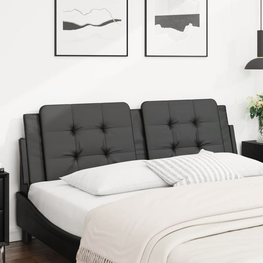 Headboard Cushion Black 152 cm Faux Leather