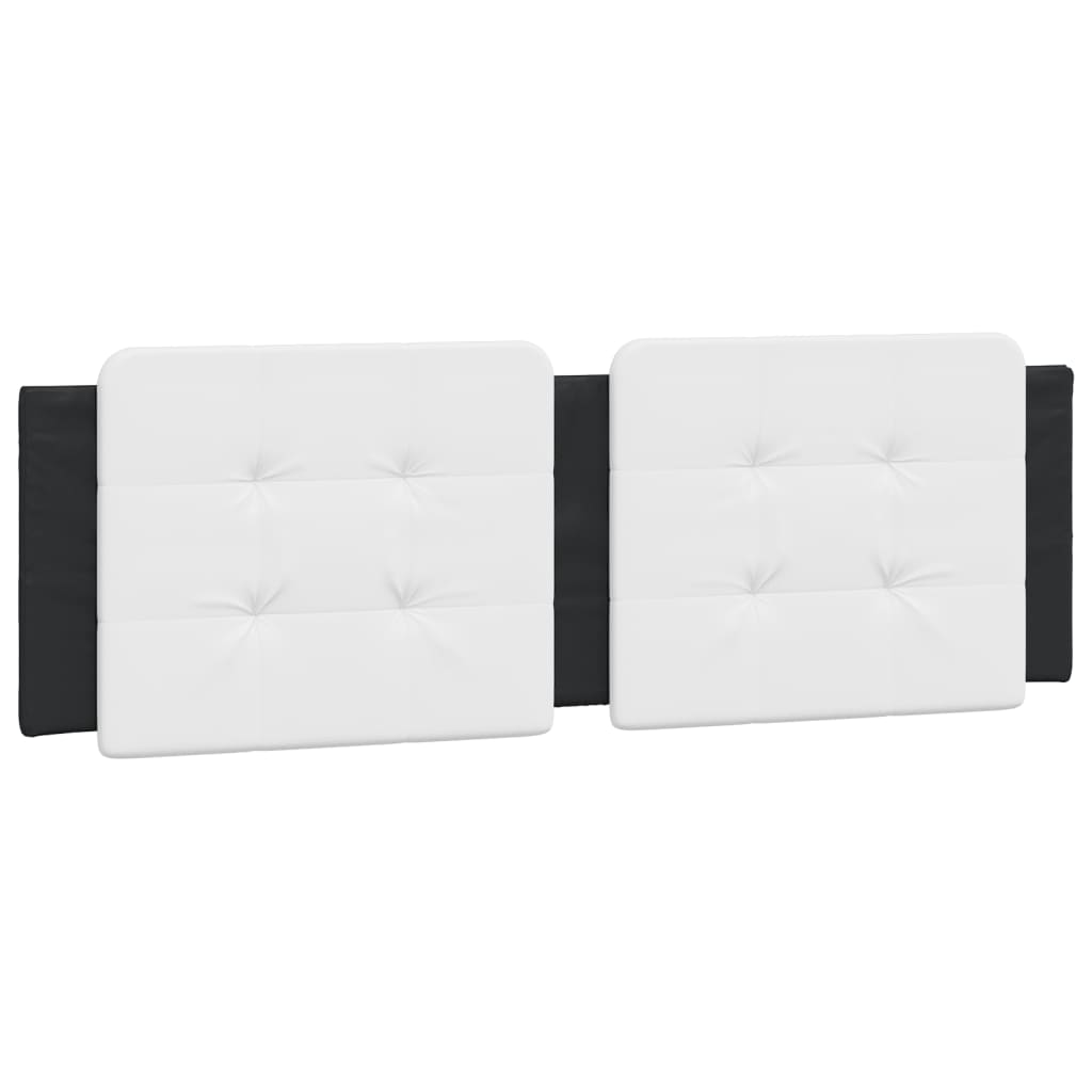 Headboard Cushion White and Black 152 cm Faux Leather